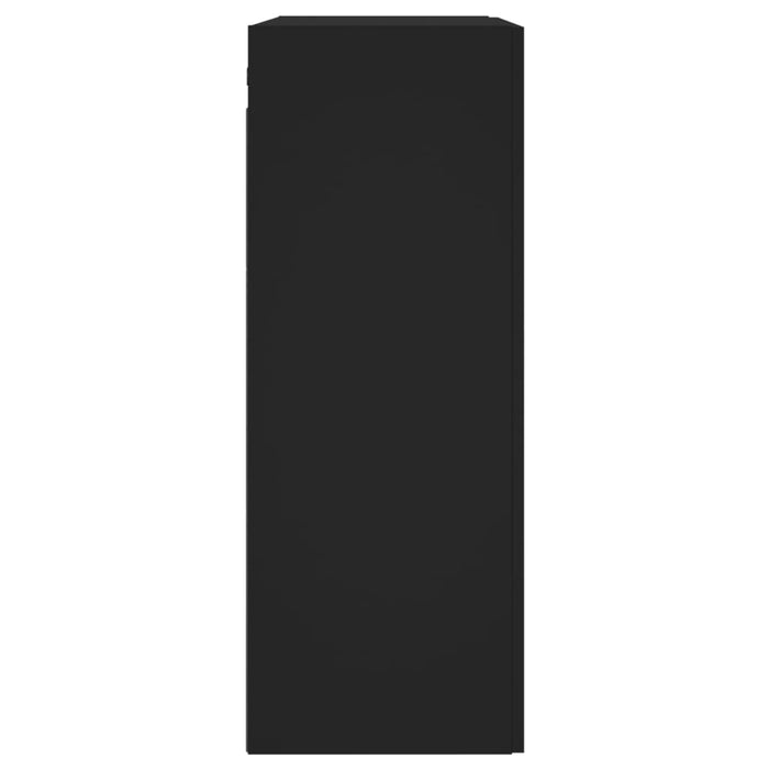 Armadietti a Parete 2 pz Neri in Legno Multistrato 3198034