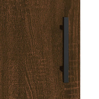 Armadietti a Parete 2 pz Rovere Marrone in Legno Multistrato