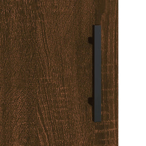 Armadietti a Parete 2 pz Rovere Marrone in Legno Multistrato