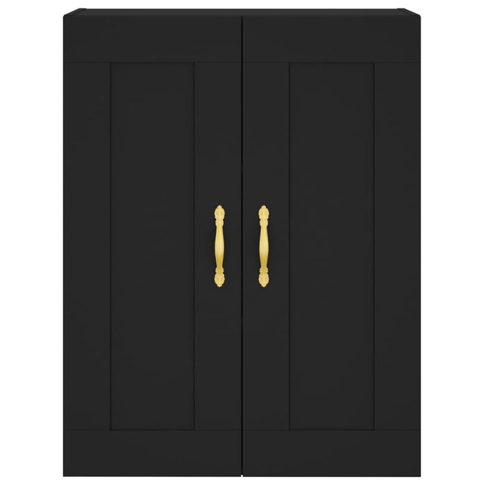 Armadietti a Parete 2 pz Neri in Legno Multistrato 3198050