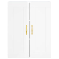 Armadietti a Parete 2 pz Bianco Lucido in Legno Multistrato 3198051