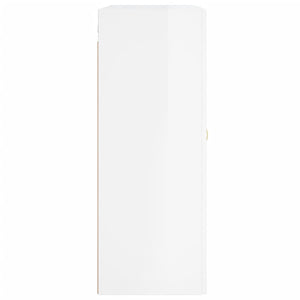 Armadietti a Parete 2 pz Bianco Lucido in Legno Multistrato 3198051