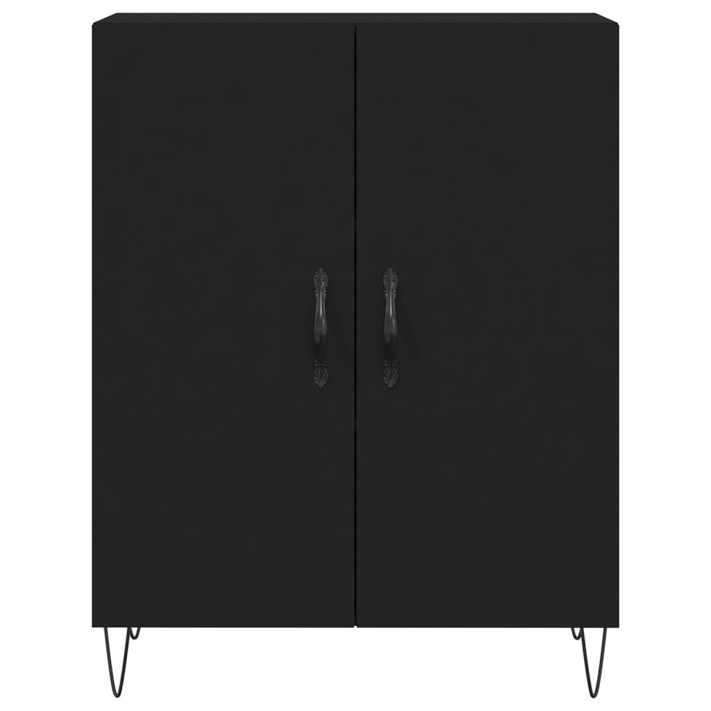Credenza Nera 69,5x34x180 cm in Legno Multistrato 3198058
