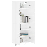 Credenza Bianco Lucido 69,5x34x180 cm in Legno Multistrato 3198059