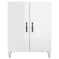 Credenza Bianco Lucido 69,5x34x180 cm in Legno Multistrato 3198059
