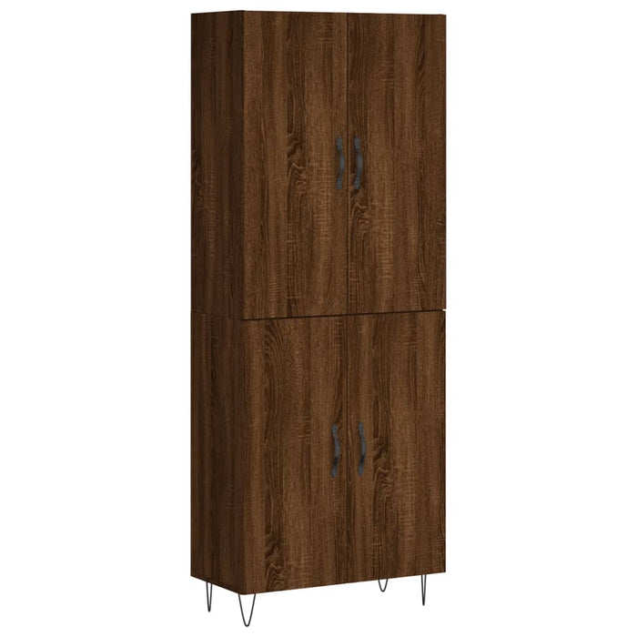 Credenza Rovere Marrone 69,5x34x180 cm in Legno Multistratocod mxl 83484