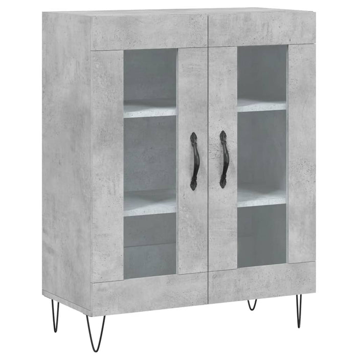 Credenza-Buffet-Armadio da cucina Grigio Cemento 69,5x34x180 cm in Legno Multistrato 999730
