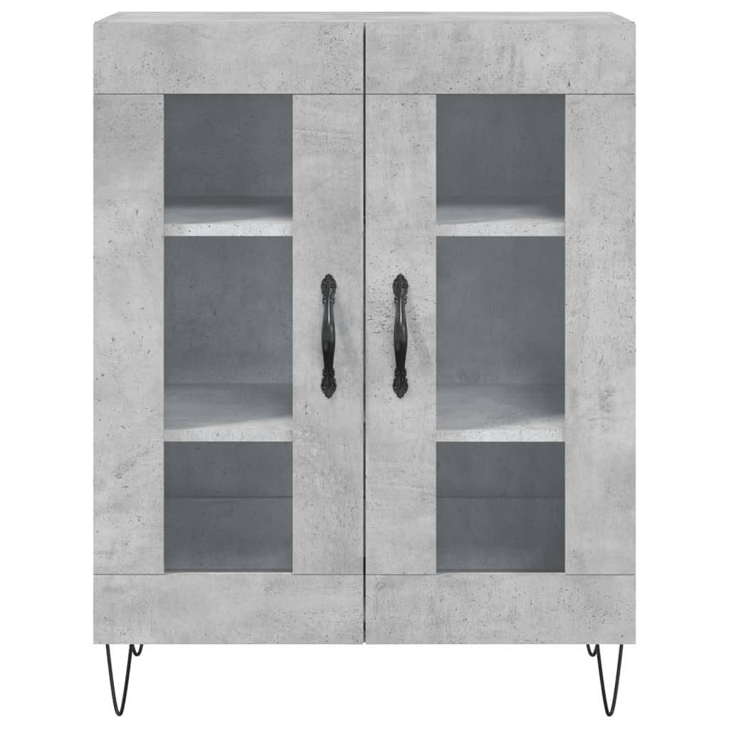 Credenza Grigio Cemento 69,5x34x180 cm in Legno Multistrato 3198069