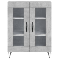 Credenza Grigio Cemento 69,5x34x180 cm in Legno Multistrato 3198069
