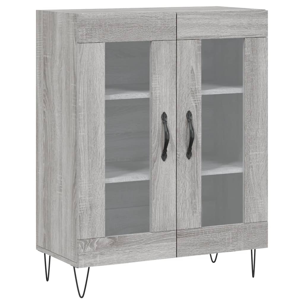 Credenza Grigio Sonoma 69,5x34x180 cm in Legno Multistrato 3198071