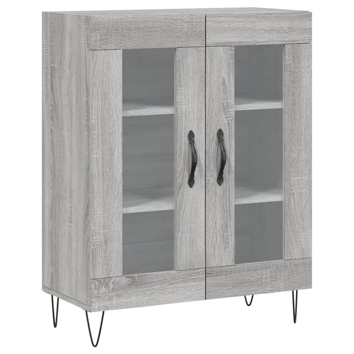 Credenza Grigio Sonoma 69,5x34x180 cm in Legno Multistrato 3198071