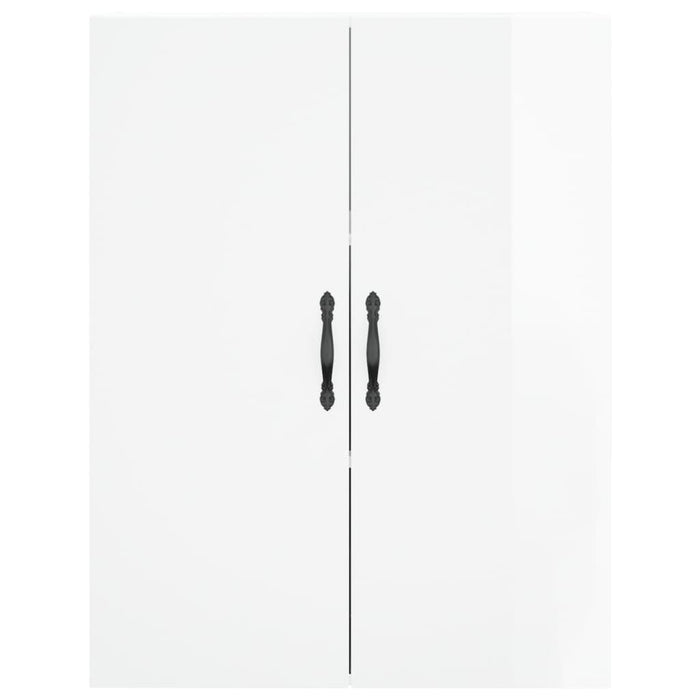 Credenza Bianco Lucido 69,5x34x180 cm in Legno Multistrato 3198075