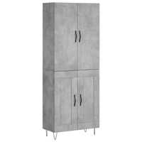 Credenza Grigio Cemento 69,5x34x180 cm in Legno Multistrato 3198077