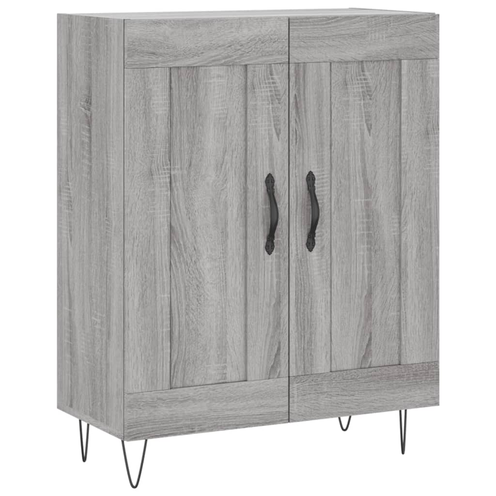 vidaXL Credenza Grigio Sonoma 69,5x34x180 cm in Legno Multistrato