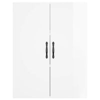 Credenza Bianco Lucido 69,5x34x180 cm in Legno Multistrato 3198083