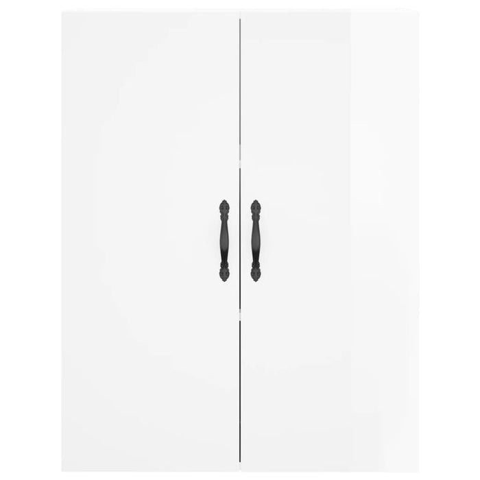 Credenza Bianco Lucido 69,5x34x180 cm in Legno Multistrato 3198083