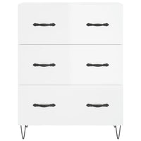 Credenza Bianco Lucido 69,5x34x180 cm in Legno Multistrato 3198083