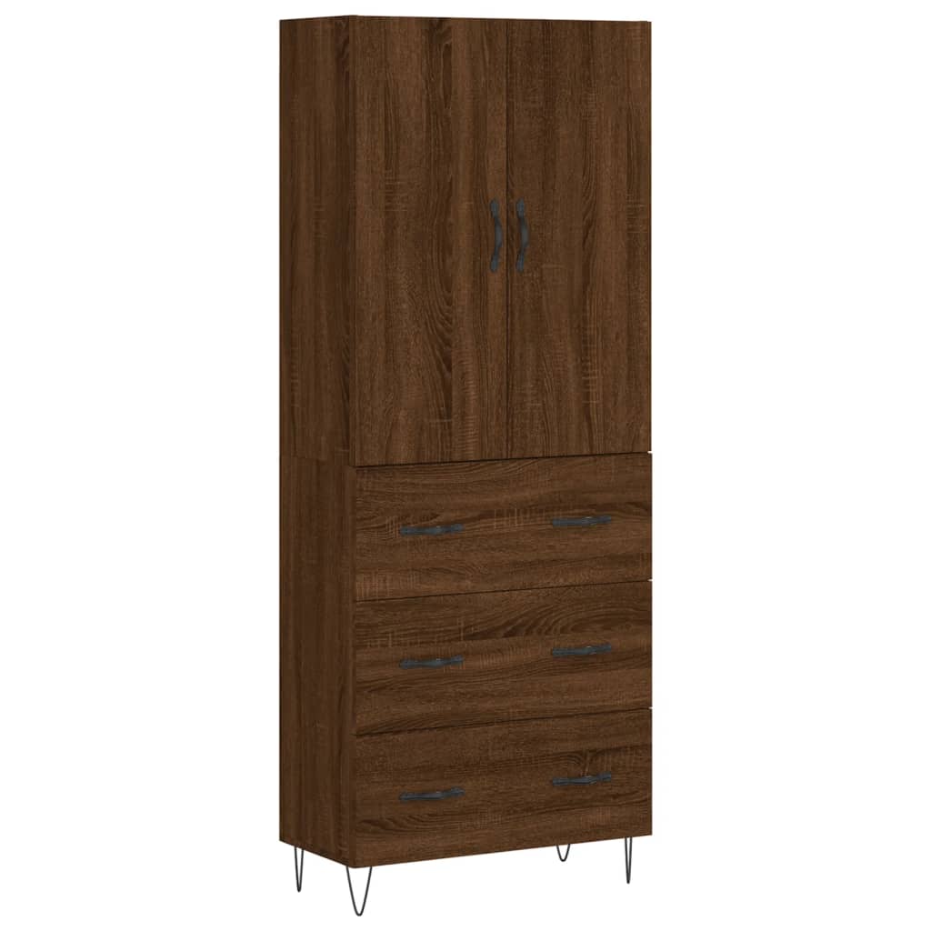 Credenza Rovere Marrone 69,5x34x180 cm in Legno Multistratocod mxl 131419