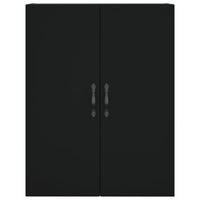 Credenza Nera 69,5x34x180 cm in Legno Multistrato 3198098