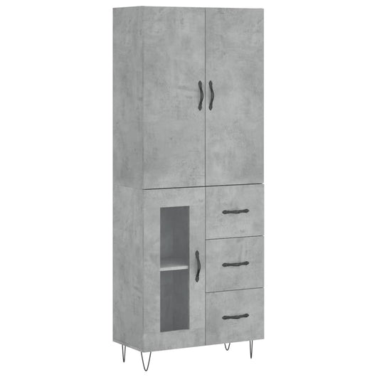 Credenza Grigio Cemento 69,5x34x180 cm in Legno Multistrato 3198101