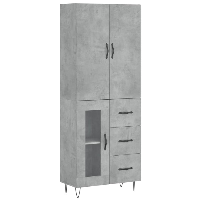Credenza Grigio Cemento 69,5x34x180 cm in Legno Multistrato 3198101