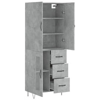 Credenza Grigio Cemento 69,5x34x180 cm in Legno Multistrato 3198101