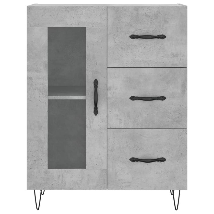Credenza Grigio Cemento 69,5x34x180 cm in Legno Multistrato 3198101