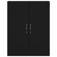 Credenza Nera 69,5x34x180 cm in Legno Multistrato 3198106