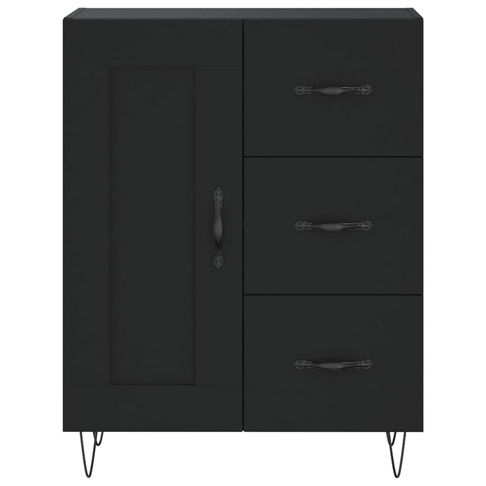 Credenza Nera 69,5x34x180 cm in Legno Multistrato 3198106