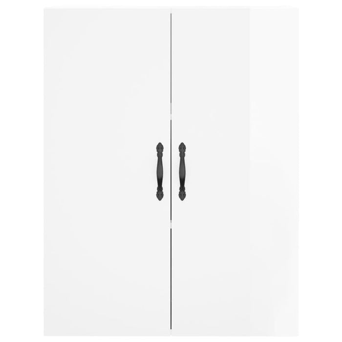 Credenza Bianco Lucido 69,5x34x180 cm in Legno Multistrato 3198107