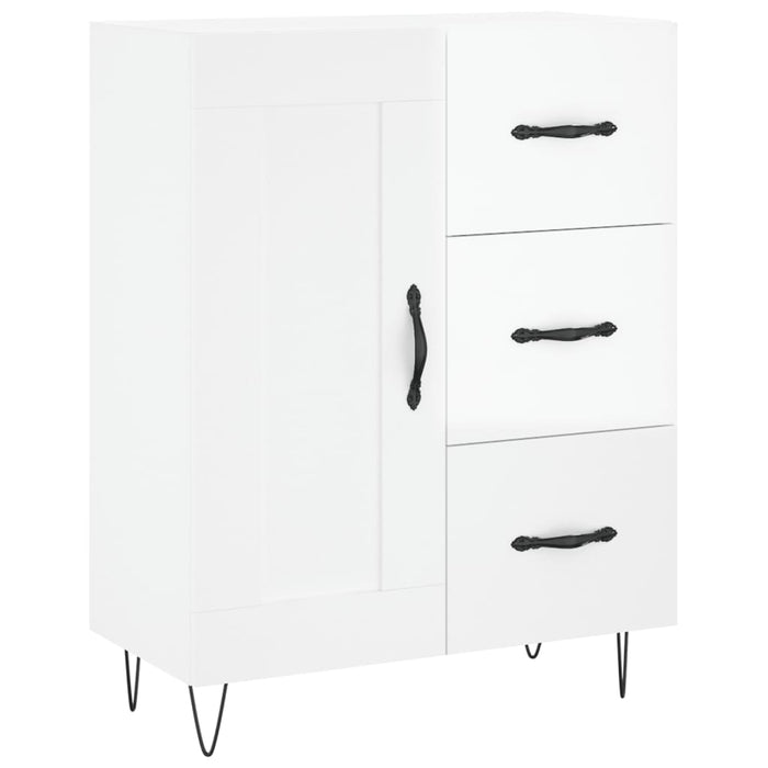 Credenza Bianco Lucido 69,5x34x180 cm in Legno Multistrato 3198107