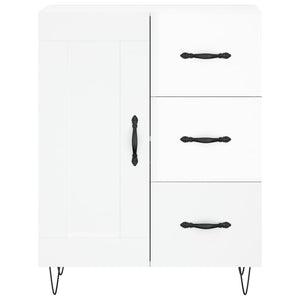 Credenza Bianco Lucido 69,5x34x180 cm in Legno Multistrato 3198107