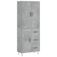 Credenza Grigio Cemento 69,5x34x180 cm in Legno Multistrato 3198109