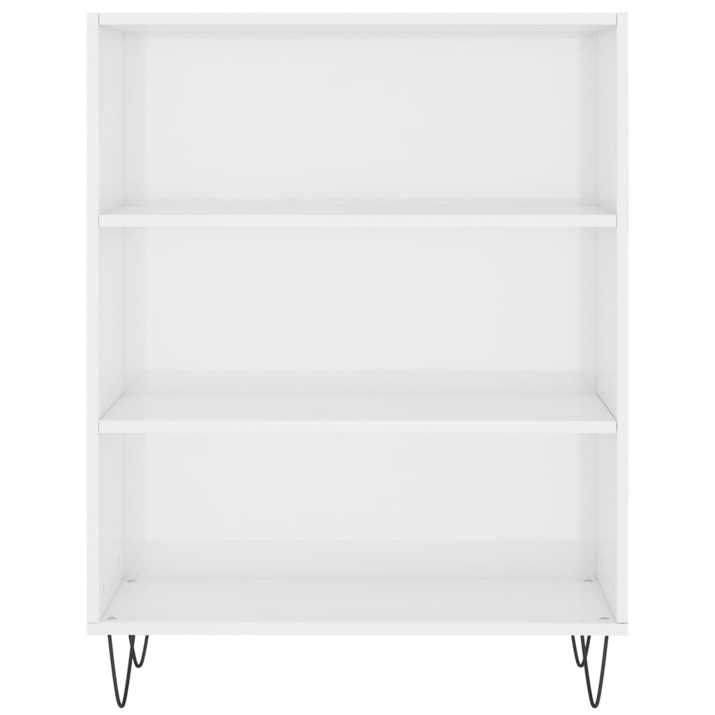 Credenza Bianco Lucido 69,5x34x180 cm in Legno Multistrato 3198115