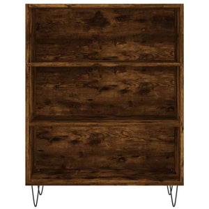 Credenza Rovere Fumo  69,5x34x180 cm in Legno Multistrato 3198118