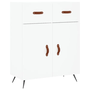 Credenza cassettiera mobile contenitore organizer cucina soggiorno salotto alto 695 x 34 x 180 cm legno ingegnerizzato bianco 02_0032671