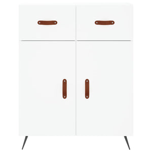 Credenza cassettiera mobile contenitore organizer cucina soggiorno salotto alto 695 x 34 x 180 cm legno ingegnerizzato bianco 02_0032671