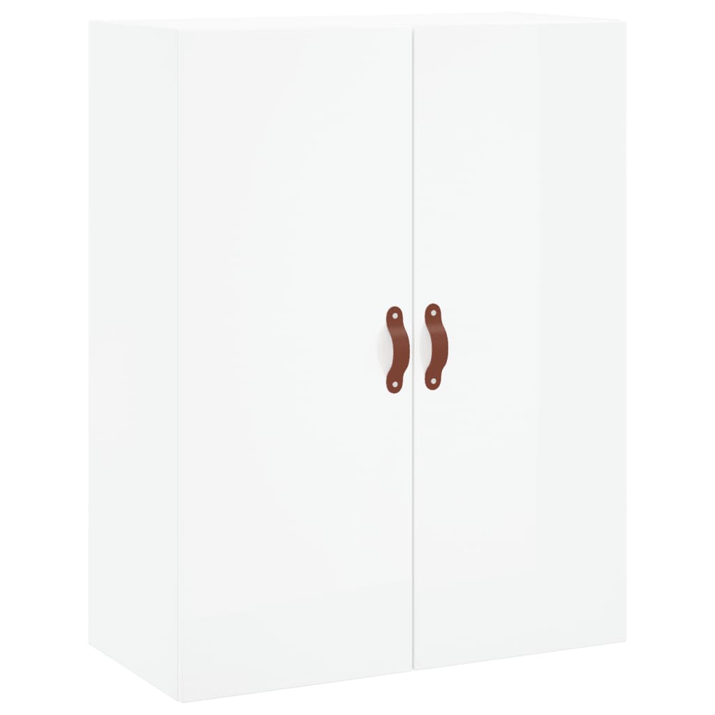 Credenza Bianco Lucido 69,5x34x180 cm in Legno Multistrato 3198123