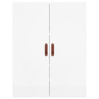 Credenza Bianco Lucido 69,5x34x180 cm in Legno Multistrato 3198123