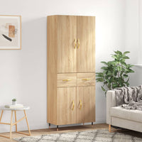 Credenza Rovere Sonoma 69,5x34x180 cm in Legno Multistrato 3198132