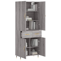 Credenza Grigio Sonoma 69,5x34x180 cm in Legno Multistrato 3198135