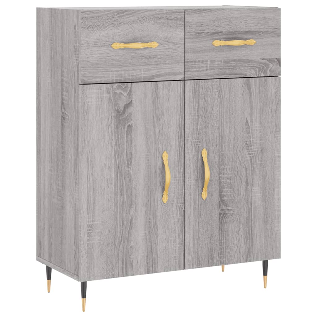 Credenza Grigio Sonoma 69,5x34x180 cm in Legno Multistrato 3198135