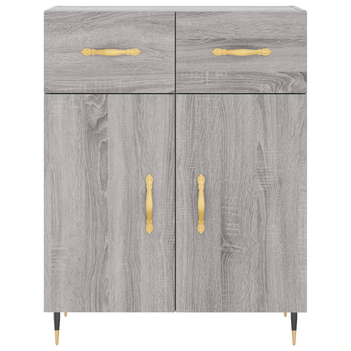 Credenza Grigio Sonoma 69,5x34x180 cm in Legno Multistrato 3198135