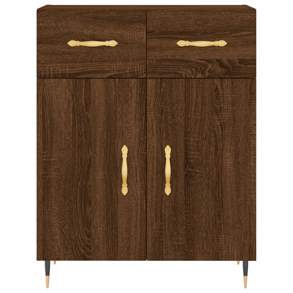 Credenza Rovere Marrone 69,5x34x180 cm in Legno Multistrato 3198136