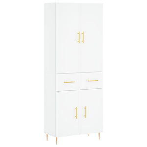 Credenza Bianca 69,5x34x180 cm in Legno Multistrato 3198137