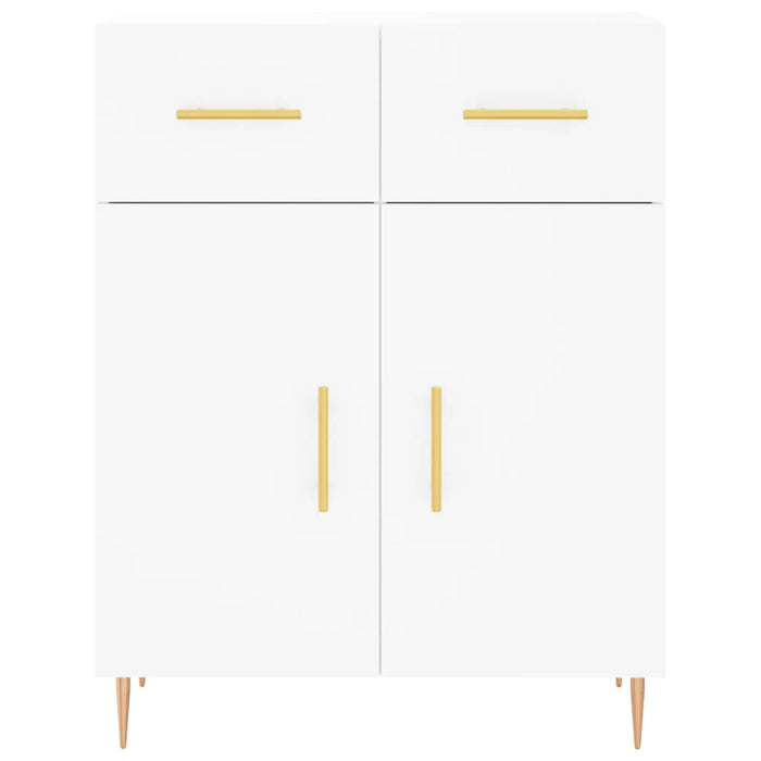 Credenza cassettiera mobile contenitore organizer cucina soggiorno salotto alto 695 x 34 x 180 cm legno ingegnerizzato bianco 02_0032665