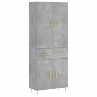 Credenza Grigio Cemento 69,5x34x180 cm in Legno Multistrato 3198141