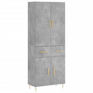 Credenza Grigio Cemento 69,5x34x180 cm in Legno Multistrato 3198141