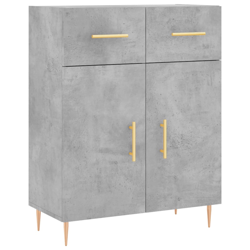 Credenza Grigio Cemento 69,5x34x180 cm in Legno Multistrato 3198141