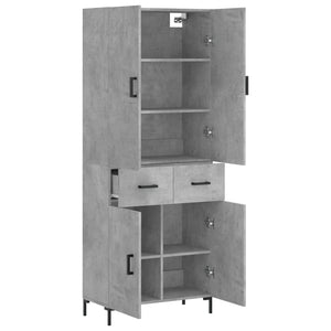 Credenza Grigio Cemento 69,5x34x180 cm in Legno Multistrato 3198149